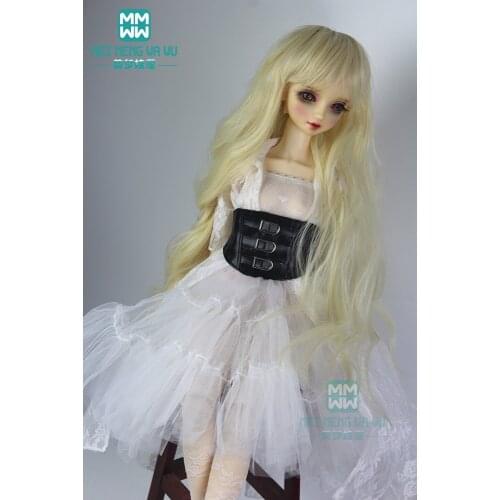 Doll accessories Finished wig Light gold natural curly hair for 1/3 1/4 1/6 BJD/SD doll
