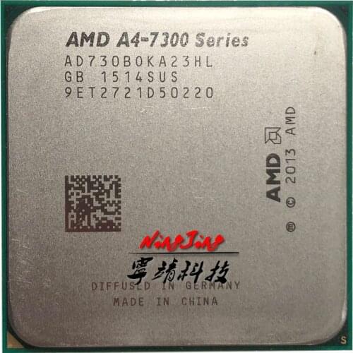 AMD A4-Series A4-7300 A4 7300 A4 7300B 3.8 GHz Dual-Core CPU Processor AD7300OKA23HL /AD730BOKA23HL Socket FM2