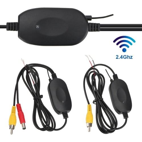 2.4G Wireless Monitor Video Transmitter Receiver Kit For Car Rear View Camera and DVD Screen Reverse Backup Rearview Cam