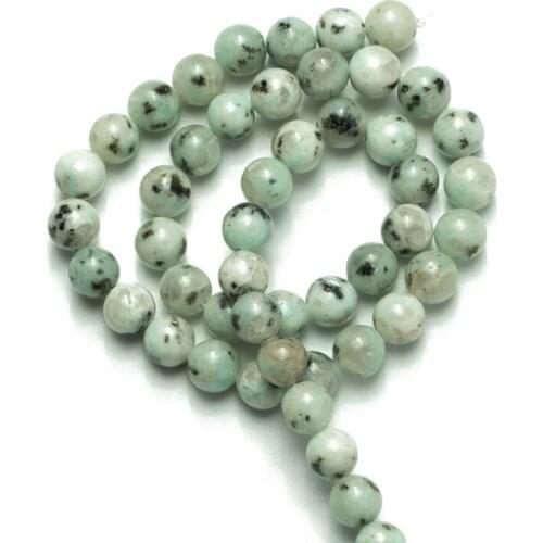 Wholesale Kiwi Jaspers Beads Natural Stone Round Loose Beads 4 6 8 10 12mm DIY Making Bracelet Necklace Jewelry Accessories