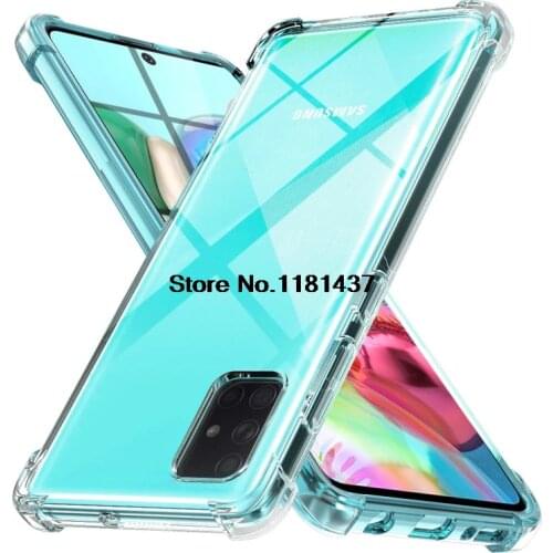 Silicone soft phone cover case on the For samsung Galaxy a51 a71 2019 sm a515f a715f a 51 71 Transparent shockproof coque fundas
