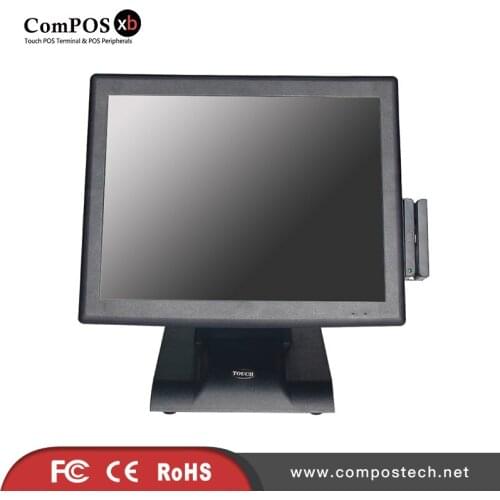 EPOS For Restaurant 15 Inch All In One Touch Screen POS System With VFD Customer Display MSR with Factory Low Price