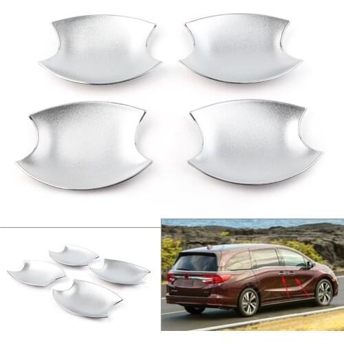 Chrome Auto Door Handle Bowl Cover Trim For Honda Odyssey 2018 2019 2020 US Version ABS Plastic 4PCS/Set
