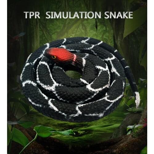 Simulation snake toy new strange creative whole person fake snake creepy tricky props for Halloween and pranks