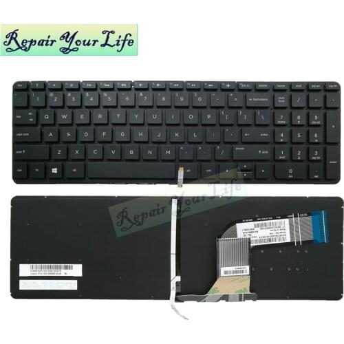 Laptop keyboard for hp for Pavilion 15-P 17-F 15T-P 15Z-P 15-K 15P 15-V US English black with backlit new SG-59690-XUA SN6133BL1