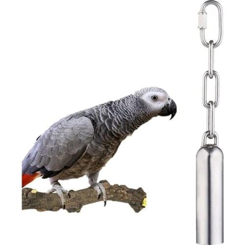 Stainless Steel Bell Toy for Birds,Heavy Duty Bird Cage Toys for Parrots, African Greys, Mini Macaws, Small Cockatoos