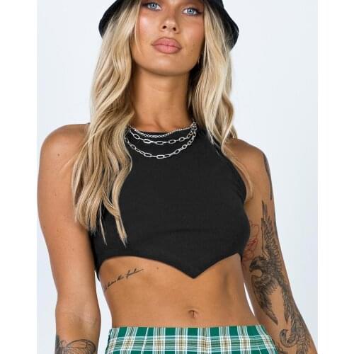 Cool Summer Womens Solid Short Tank Tops O-Neck Vest Top Female Asymmetry Cropped Tops Tube Top 2021