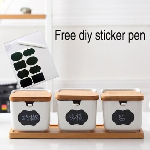 Kitchen supplies ceramic seasoning pots pepper cup and seasoning salt Seasoning bottle seasoning box kitchen seasoning tools