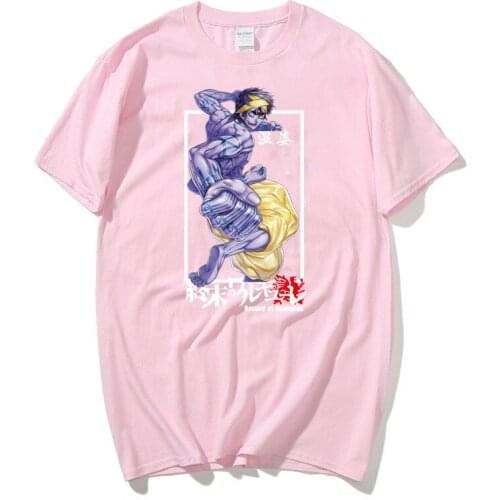 Summer Men Anime Record Of Ragnarok Print T-shirts Ventilation Loosen Streetwears Short Sleeve Simplicity Hip Hop