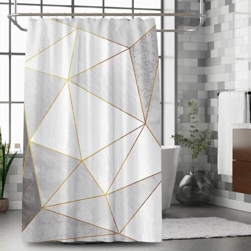 Marble Pattern Bath Curtain Waterproof Shower Curtains Nordic Bathroom Decor with Hooks duschvorhang 180*200cm T297