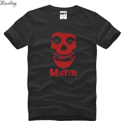 The MISFITS Hardcore Punk Rock Music Mens T-Shirt T Shirt For Men 2016 New Short Sleeve Cotton Casual Top Camisetas Hombre