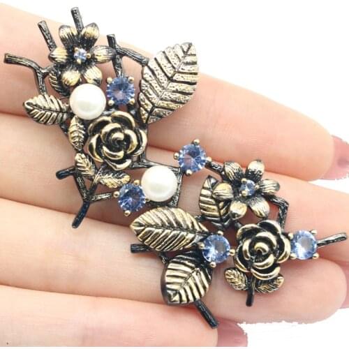 38x31mm SheCrown Dolphin With Fishstar Created Violet Tanzanite Rhodolite Garnet Cool Black Gold Silver Pendant For Man Gothic