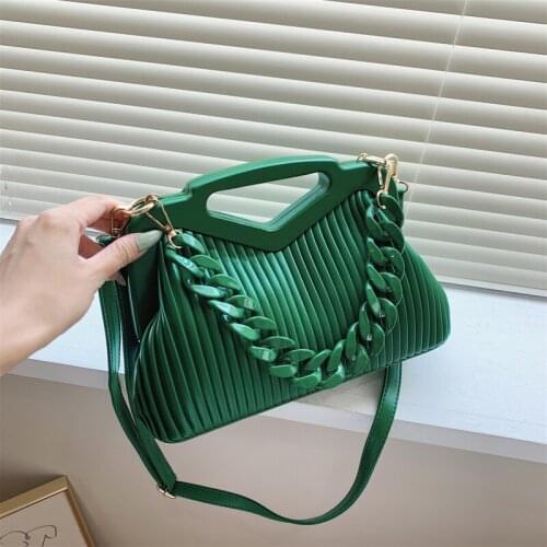 HISUELY New Triangle Handbag Designer Pleated Shoulder Bag for Women Clutch Purses High Quality Crossbody Bag Satchels Hobo Bags