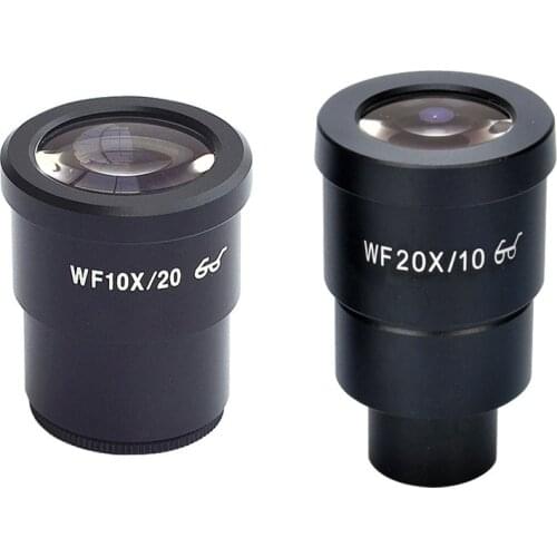 Stereo Microscope Eyepieces WF10X WF20X Lens Wide Angle Lens Monocular Part Free Shipping