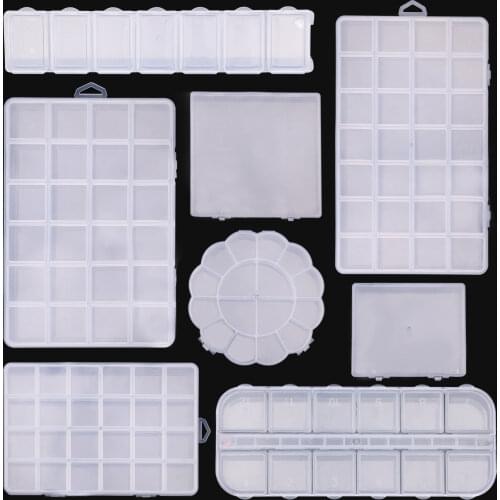 Transparent Plastic Bead Organizer Case for Diamond Painting, Adjustable Square Sunflower Jewelry Box Storage for Jewelry Making