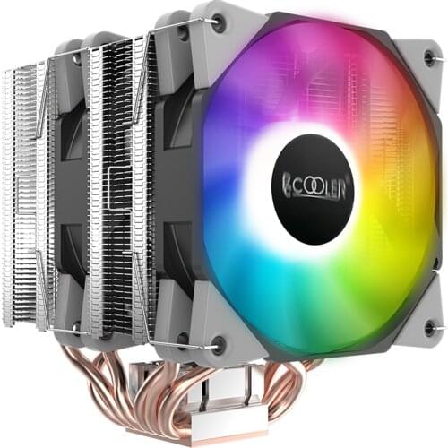 Pccooler GI-S7 6 Heatpipe Twin-tower CPU cooler Air-cooled CPU cooling fan For LGA115X 1366 2011 2066 AMD AM4 Air-cooled