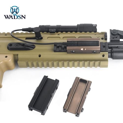 WADSN Tactical Picatinny Switch Slot Mount Pocket Panel For M300 M600 Flashlight DABL A2 PEQ15 Tail Swtich Hunting Weapon Light