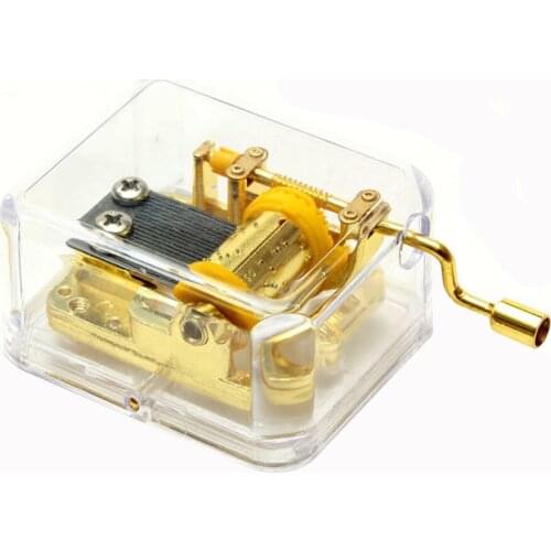 Tonari No Totoro Mini Plastic Handcrank 18 Note Music Box Transparent Musical Toys Christmas Gift for Kids,Play the Wind Forest