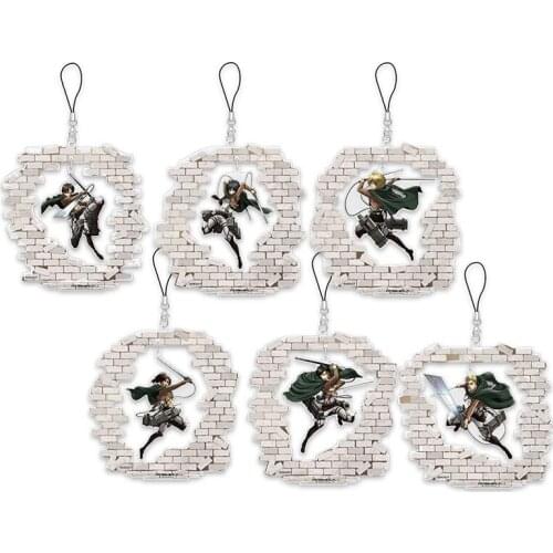 Attack On Titan Hanging Stand Cartoon Characters Pendants Keychain Anime Peripheral Toys Accessories Keychain Pendants