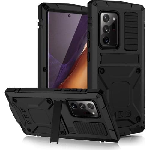 Full Body Protective Cover Heavy Duty Shockproof Metal kickstand Case with Silicone For Samsung Galaxy S20 Ultra Note 20 S20