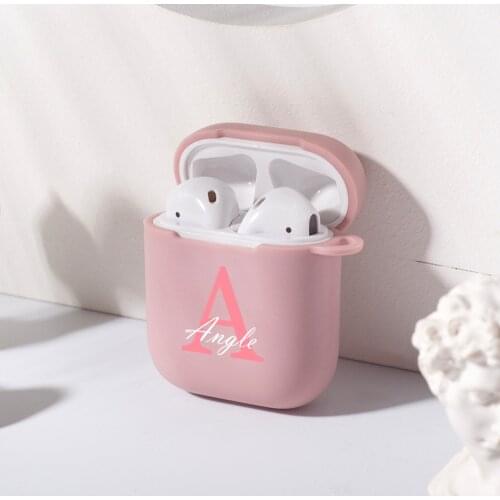 Custom Name For Airpods Case Girls DIY Letters Funda Cute Luxury Silicone Cover For Airpods 2 Case Pod Earphone Accessories