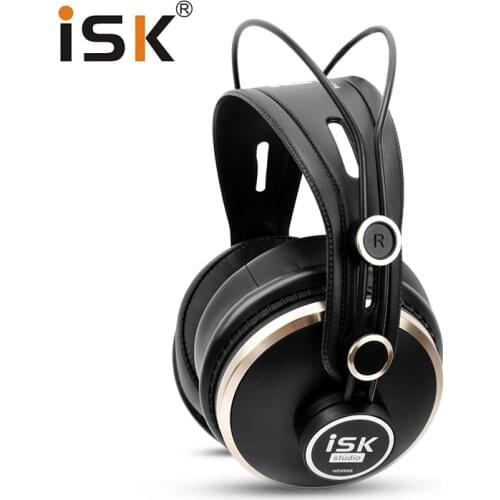 Professional ISK HD9999 Pro HD Monitor Headphones Fully enclosed Monitoring Earphone DJ/Audio/Mixing/Recording Studio Headset