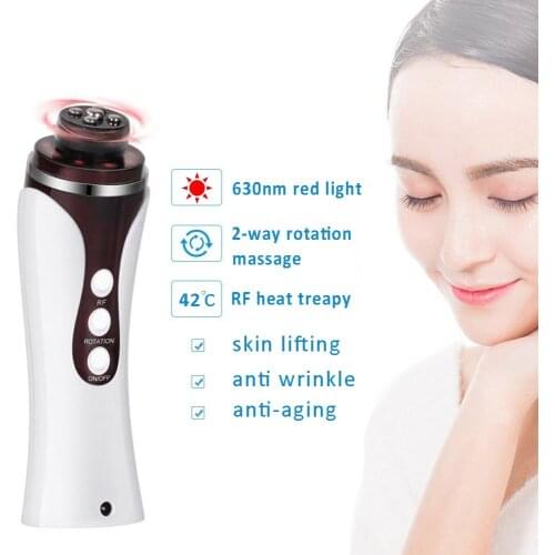 Rotating Face Massage RF Facial Therapy Machine Radio Frequency Anti- Wrinkle Rejuvenation Skin Tightening Home Beauty Devi