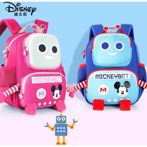 Disney Genuine Mickey Mouse Robot Backpack Childrens Large Capacity Schoolbag Lightweight Boys Fashion Shoulder Bag
