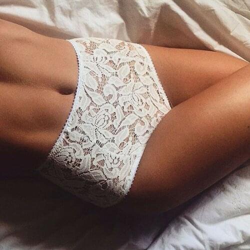 Sexy Lace Panties Seamless Net Yarn High waist Temptation Underwear Women Lace Transparent Panties Soft Briefs Sexy Lingerie