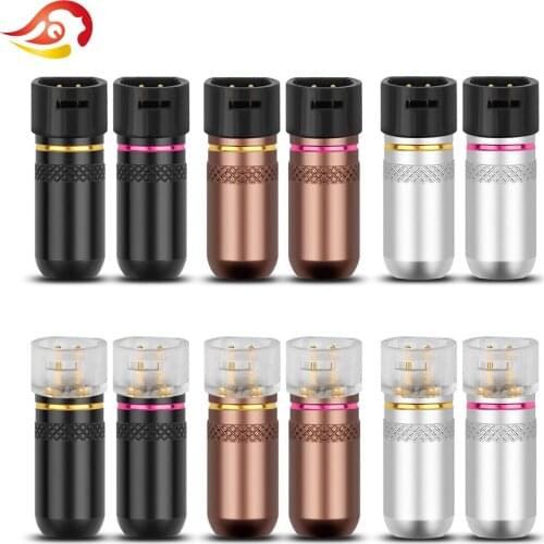 QYFANG Earphone Pin Gold Plated Copper Plug Audio Jack Wire Connector Metal Adapter For IE8 IE80 IE8I HiFi Series Headphone