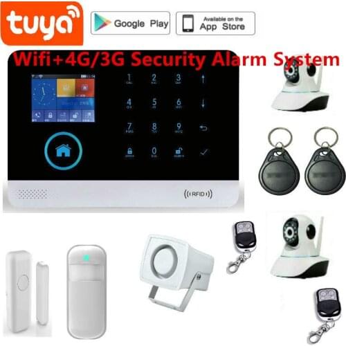4G and WiFi Wireless Home Burglar Security Alarm System fire alarm APP Remote control with home phone