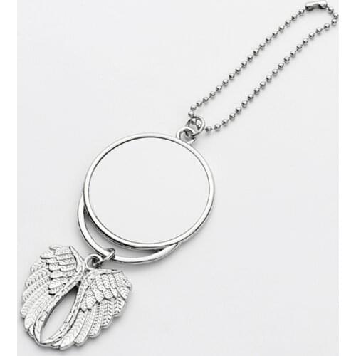 Heat Sublimation Car Keychain Ornament Angel Wing Blank Hot Transfer Printing