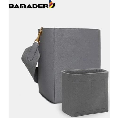 BAMADER Felt Cloth Liner Bag Side Pull Storage Organize Cosmetic Bag Fit For Bucket Bag Insert Bag Liner Support Bag Artifact