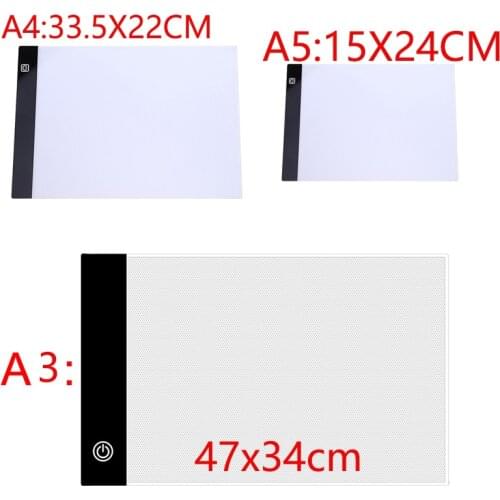 A4/A5 Size Three Level Dimmable Led Light Pad,Tablet Eye Protection Easier for Diamond Painting Embroidery Tools Accessories