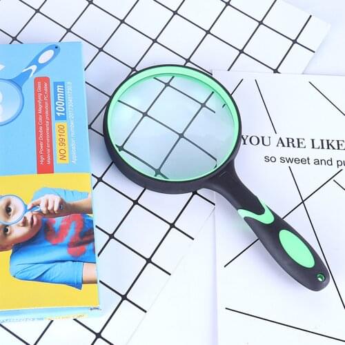 Magnifying Glass 10X Handheld Reading Magnifier Large Magnifying Lens with Non-Slip Soft Handle, Repair Lupa Hobby