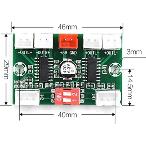 XH-A156 4*3W Output PAM8403 4Channels Mini Digital Amplifier Board DIY Module DC 5V Small Audio AMP Amplifier Board