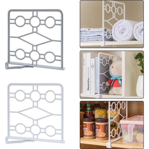 1Pc Adjustable Dormitory Wardrobe Partition Home Organizer Space Separation White Bedroom Closet Shelf Divider