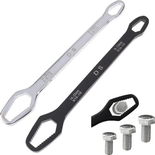 1Pcs 8-22mm Double-Head Universal Spanner Ratchet Wrench Screw Nuts Wrenches Repair