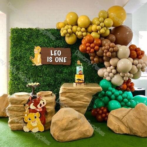 184pcs Doubled Apricot Orange Matte Caramel Ginger Balloon Garland Dark Green Baby Shower Gender Reveal Birthday Party Supplies