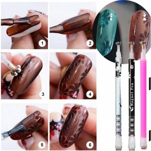 1pc-Hot Selling Cat Eyes Magnetic Stick For Nail Art ,2021 New ! Magnetic Pen Nail Polish Strong Stick Manicure Tool