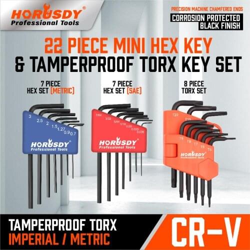 2020-SEDY 22 piece mini hex key tamperproof torx key set CR-V