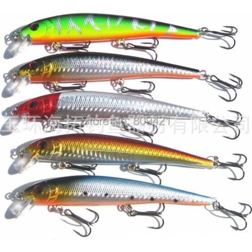 50pcs/lot Bionic Bait Fishing Lure bait wave Pa sequined pencil bionic bait Minnow Lure 5.1"13cm / 0.67OZ 19g