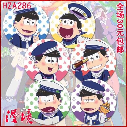 58mm pins Osomatsu San Pliot Ver.Matsuno Osomatsu Six Brother cute Badges Brooch icons on backpack