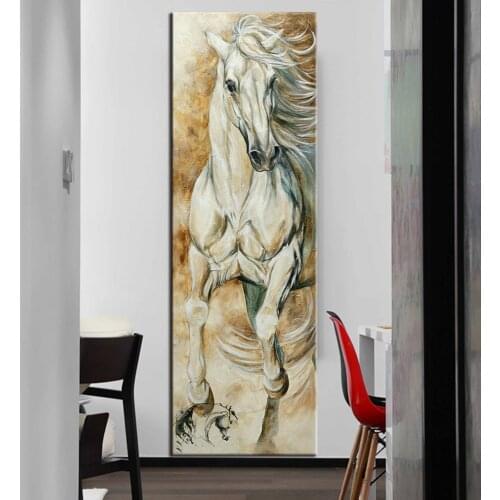 Horse Abstract Canvas Paintings on the Wall Art Posters And Prints Modern Animals Horses Art Pictures For Living Room Wall Decor