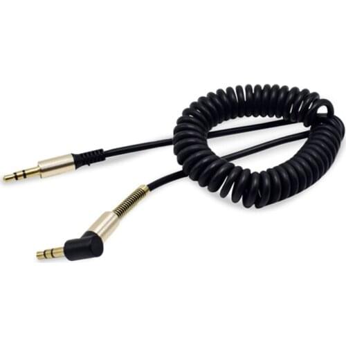 1.8M 3.5mm Jack Audio Cable Male To Male 90 Degree Right Angle Car Aux Cable Cord for Car Headphone MP3/4 Aux Cord