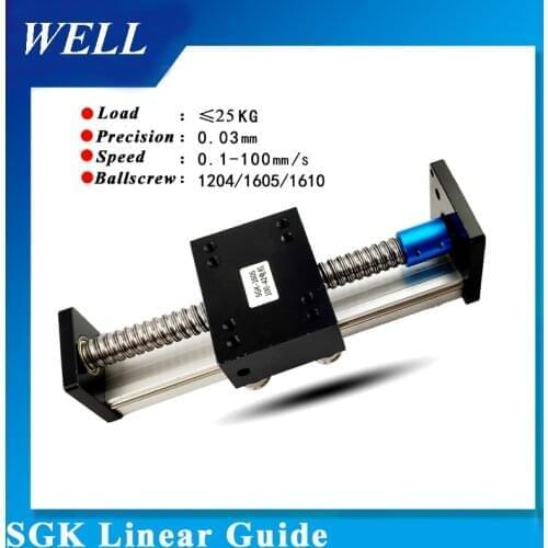 Free Shipped 25-100mm Effective Stroke CNC Linear Guide Stage Rail Motion Slide Table Ball Screw Actuator Module 3D Printer XYZ