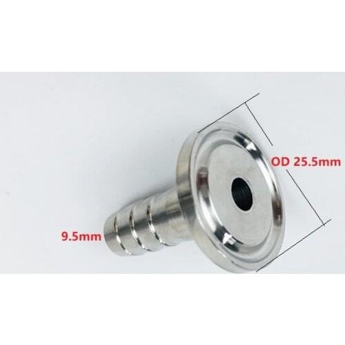 Free Shipping Tri-clamp Reducer/Tri-clamp Adapter 3/4"(19mm)OD25.4 * 9.5mm Hose Connector .Material Stainless Steel 304