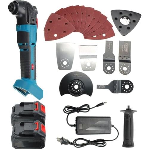 18V Cordless Oscillating Multi Tool cordless Multi Function Tool Cordless Woodworking Tool with 2 pcs 18v Battery&Saw Blades Kit