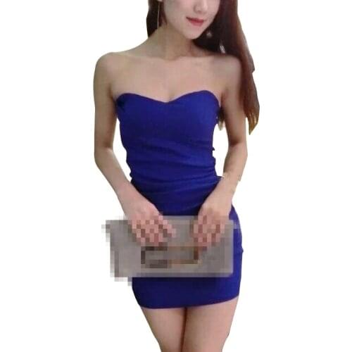 ZC3489 2021 summer new women fashion sexy temperament pure color show thin wrap buttock dress cheap wholesale