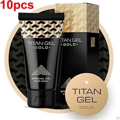 10pcs/Lot TITAN GEL Penis Enlargement Cream GOLD Intimate Gel for Man for Dick Help Male Potency Penis Growth Delay Cream Sexual